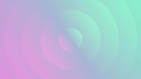 Abstract Concentric Circles in Pastel Gradient Digital Art Background Video stock 341919854