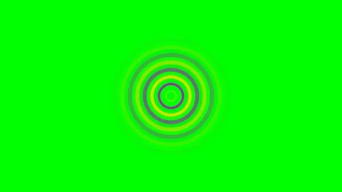 Abstract concentric circles pattern featuring vibrant green background hues Stock Footage 340266752