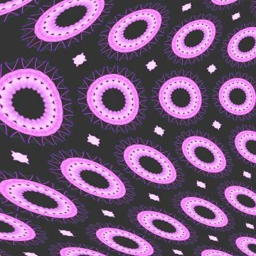 Abstract concentric circles pattern pink violet black イラスト素材