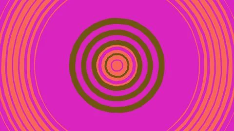 Abstract concentric circles pattern in purple and orange Stockillustratie
