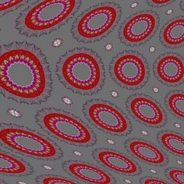 Abstract concentric circles pattern red purple gray Stock Illustration