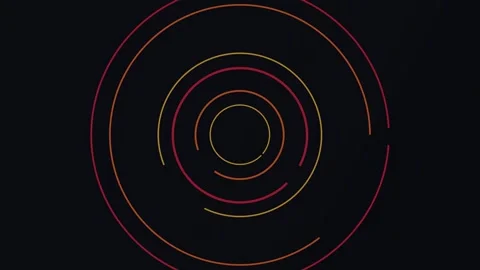 Abstract Concentric Circles Pulsating with Light During Dark Night Seamless.. Stock Footage 340939553