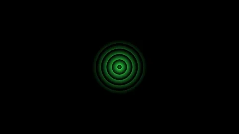Abstract Concentric Circles Pulse Animation on Black Background. Minimal Ra.. Vidéo 337569138