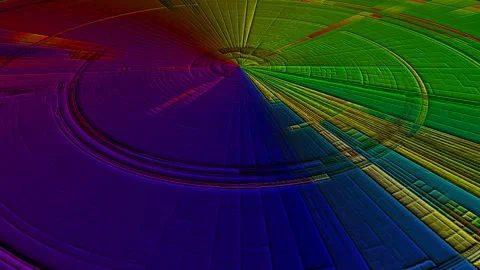 Abstract Concentric Circles Radial Circular Code Background Stock Footage 300143638