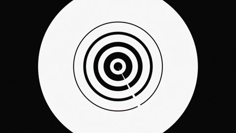 Abstract concentric circles with subtle digital movement and clean white ba.. Stock Footage 340941355