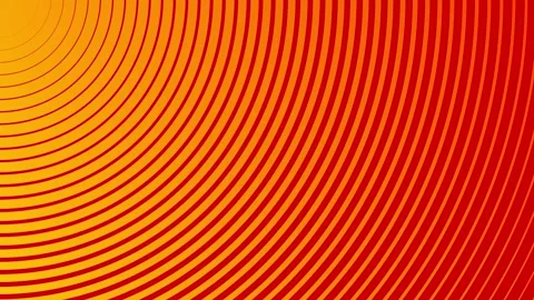Abstract concentric circles in vibrant orange and red colors, artistic design Stock Footage 320462360
