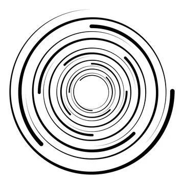 Abstract Concentric Circular Line Pattern Background Stock Illustration