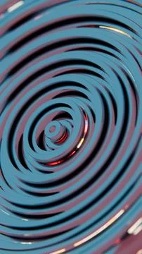 Abstract Concentric Circular Pattern with Reflective Metallic Surface.. Stock Illustration