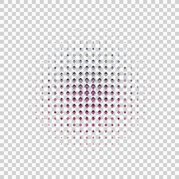 Abstract with concentric circular patterns in pink and white on black background Stock Illustration
