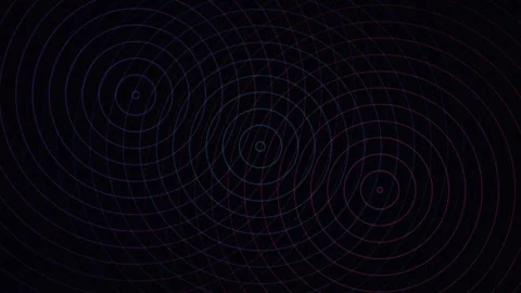 Abstract concentric circular patterns with subtle red and blue glowing lines Stock Footage 335145904