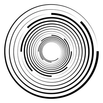 Abstract Concentric Circular Ring Pattern Background Stock Illustration