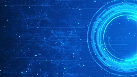 Abstract Concentric Digital Data Ring Wave Background. Abstract scene of Stock Footage 333792926