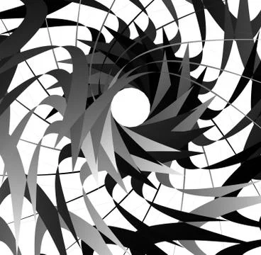 Abstract concentric element with radial lines. Circular spiral pattern 스톡 일러스트