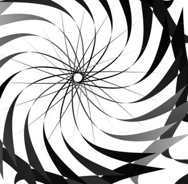 Abstract concentric element with radial lines. Circular spiral pattern 스톡 일러스트