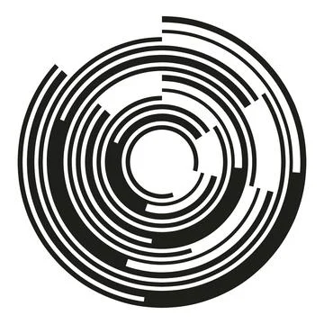 Abstract concentric geometric lines forming a modern pattern Stock Illustration
