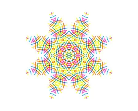 Abstract concentric pattern from color lines 스톡 일러스트