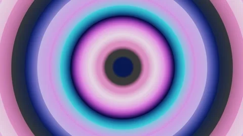 Abstract Concentric Rings Loop - Pink and Blue Radial Gradient Background Video stock 332754745