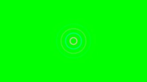 Abstract concentric ripple circles animation on a vibrant green screen back.. Stock Footage 341824266