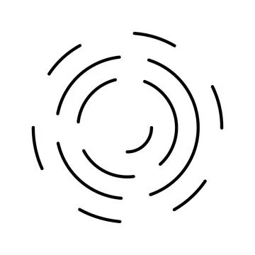 Abstract concentric ripple lines creating a dynamic swirl 스톡 일러스트