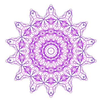 Abstract concentric shape from color lines Illustrazione stock