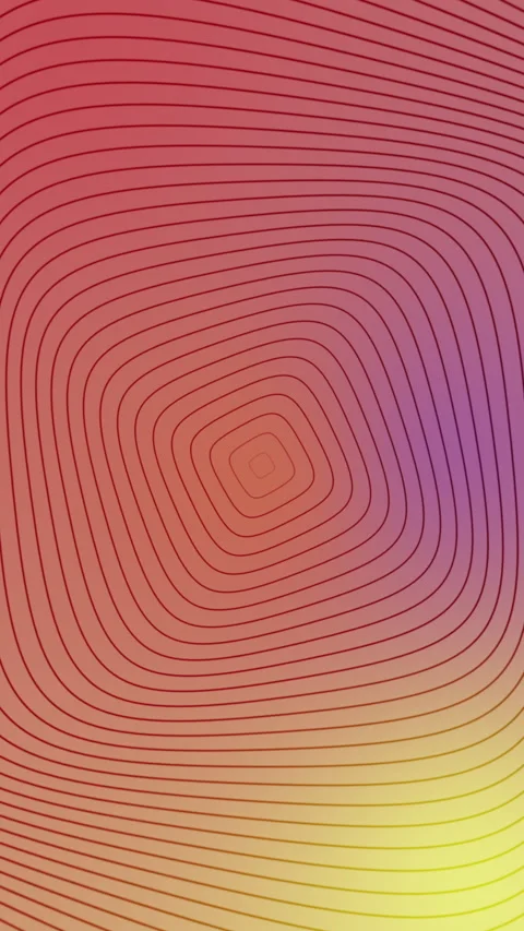 Abstract Concentric Squares Animation Red Yellow Gradient Background Stock Footage 302235608