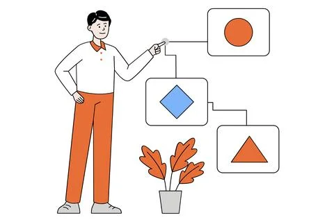 The Abstract Concept and Foundation of an Idea 스톡 일러스트