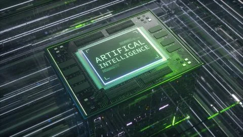 Abstract Concept of Artificial Intelligence Stock Illustration