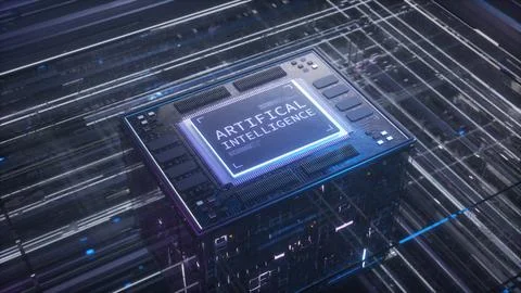 Abstract Concept of Artificial Intelligence Stockillustratie