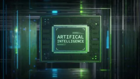 Abstract Concept of Artificial Intelligence Stockillustratie