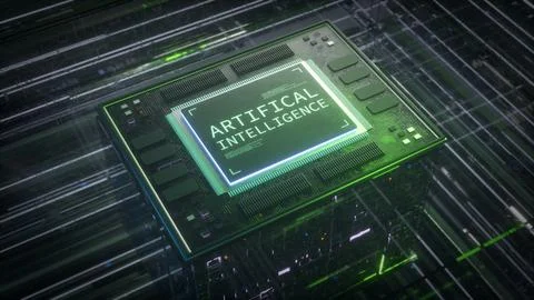 Abstract Concept of Artificial Intelligence Stockillustratie