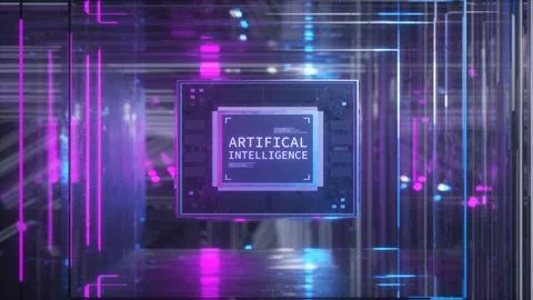 Abstract Concept of Artificial Intelligence Stock Illustration