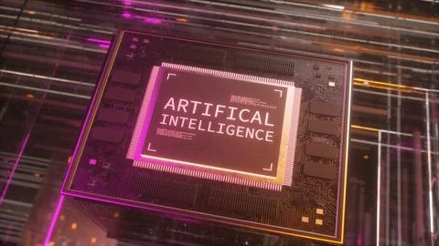 Abstract Concept of Artificial Intelligence Stock Illustration