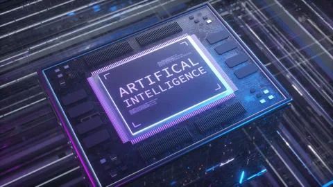 Abstract Concept of Artificial Intelligence Stockillustratie