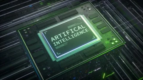 Abstract Concept of Artificial Intelligence Stock Illustration