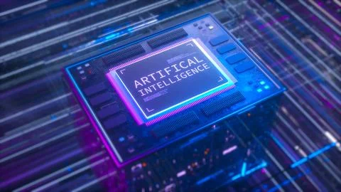 Abstract Concept of Artificial Intelligence Stock Illustration