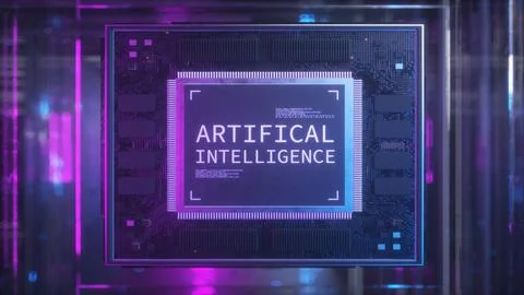 Abstract Concept of Artificial Intelligence Stockillustratie