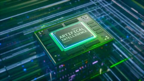 Abstract Concept of Artificial Intelligence Illustrazione stock