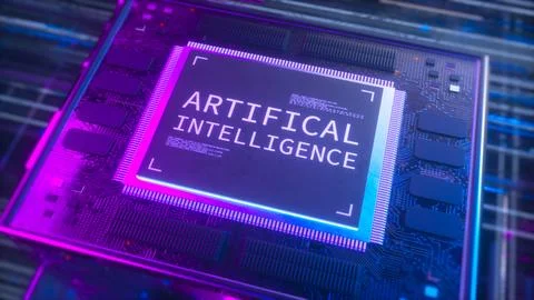 Abstract Concept of Artificial Intelligence Stock Illustration