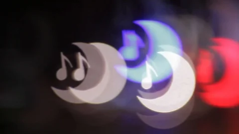 Abstract concept Bokeh of city lights, at night time. Beautiful glittering bo Vidéo 129271908