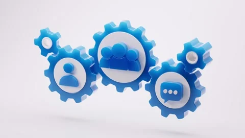 Abstract concept for business communication teamwork integration and social.. Stock Footage 332389839