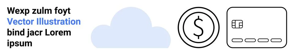 Abstract Concept of Cloud Computing, Financial Transactions, and Digital Pa.. イラスト素材