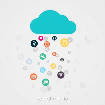 Abstract concept of cloud computing イラスト素材