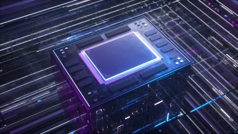 Abstract Concept of Computer Processor Unit Stock Footage 246971602
