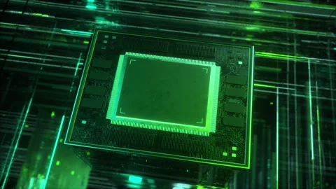 Abstract Concept of Computer Processor Unit Stock Footage 247051642