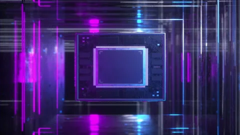 Abstract Concept of Computer Processor Unit Stock Footage 247051728