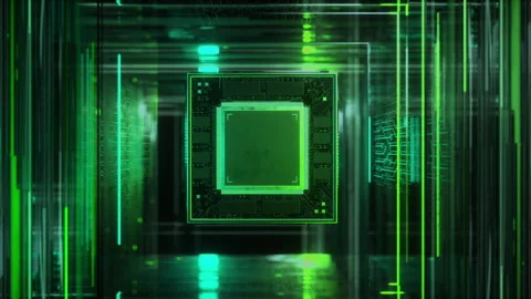 Abstract Concept of Computer Processor Unit Stock Footage 248616907