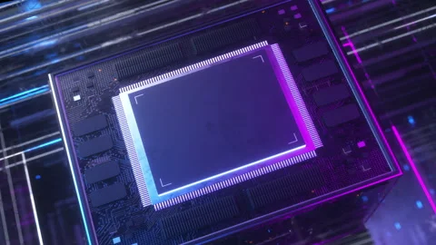 Abstract Concept of Computer Processor Unit Stock Footage 248705439