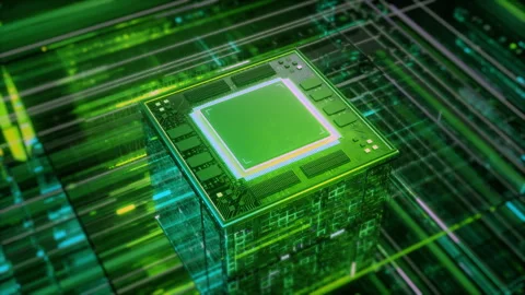 Abstract Concept of Computer Processor Unit Stock Footage 248908990