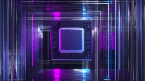 Abstract Concept of Computer Processor Unit Stock Footage 249211867