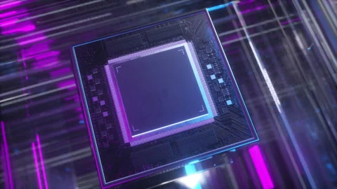 Abstract Concept of Computer Processor Unit Stock Footage 249319852